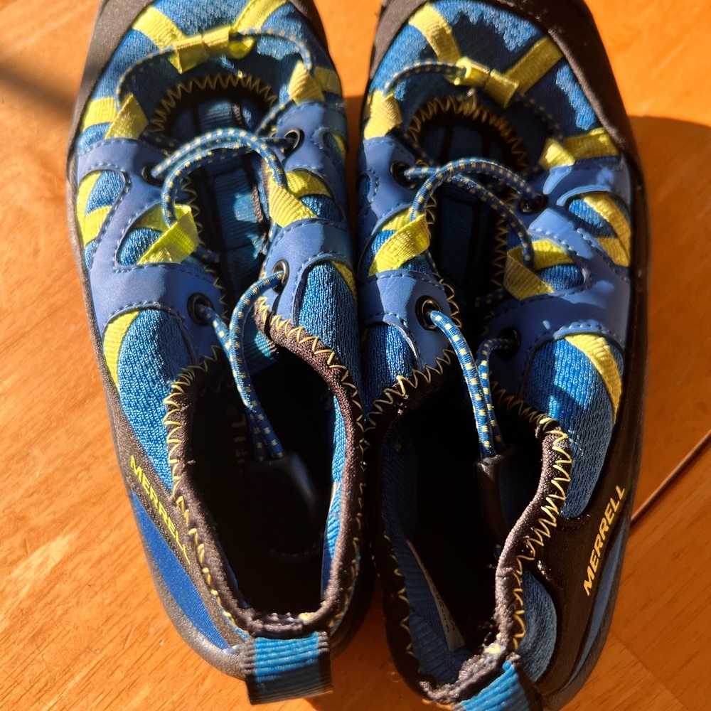 Merrell Blue and Yellow Sneakers Lightweight Mesh Design